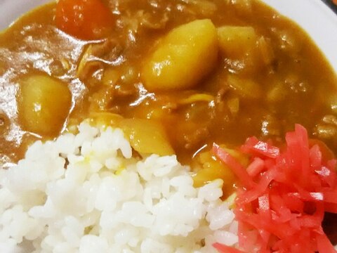 【定食風】大人の甘口カレー☆簡単6分圧力鍋